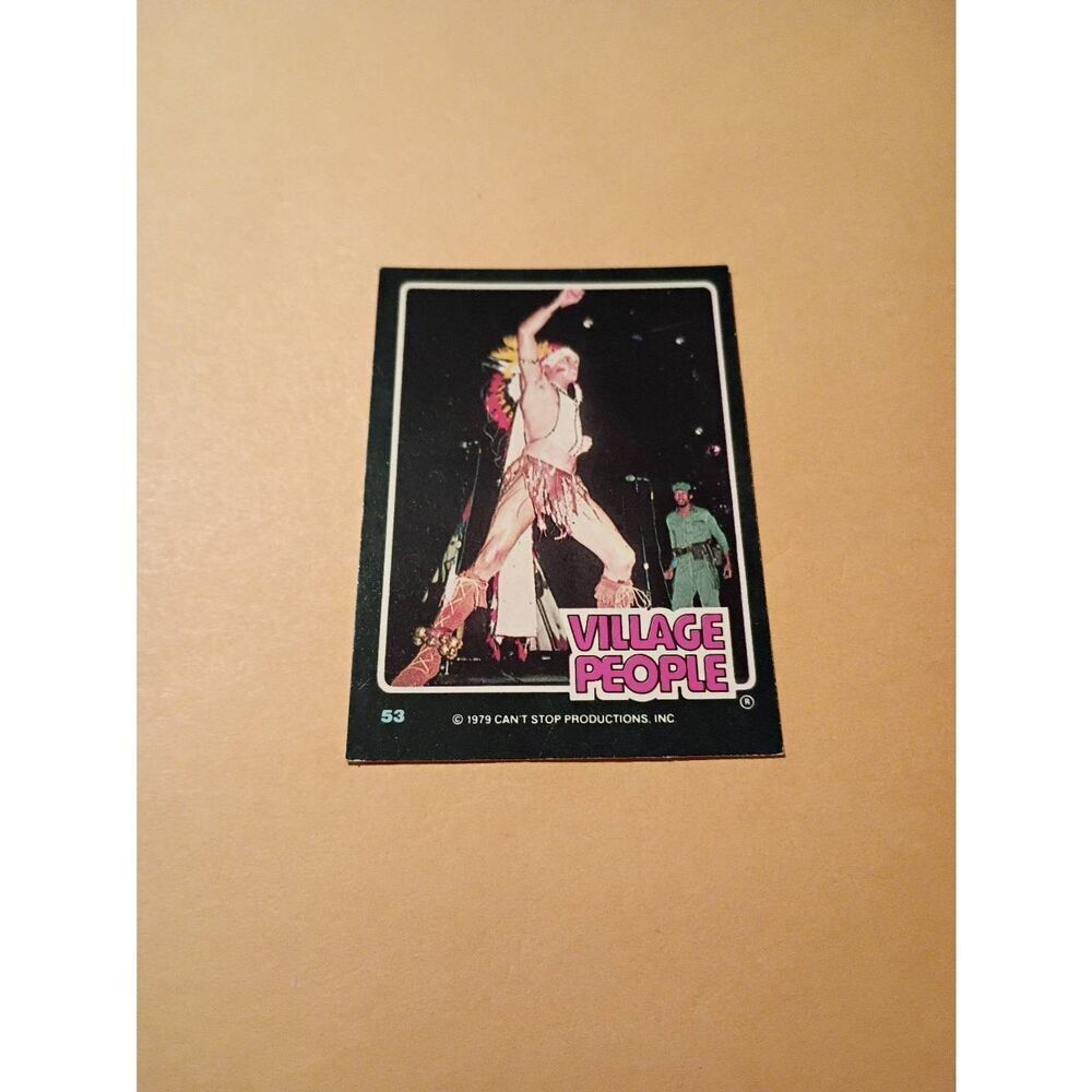 Vintage 1979 Village People Trading Card #53 Disco Era Vintage Music Collectible